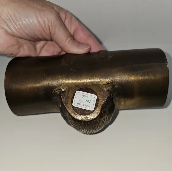 Vintage Dango Pen Tray, Bronze Monkey Pen Holder - Picture 5 of 11